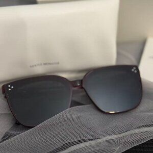 Gentle Monster LOLOE Burgundy Square Sunglasses Chic Slim Frame